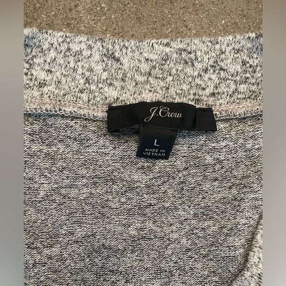 J. Crew Jenna Lyon Faux Wrap Sweater Grey SO SOFT and LIGHT size Large - Picture 7 of 13